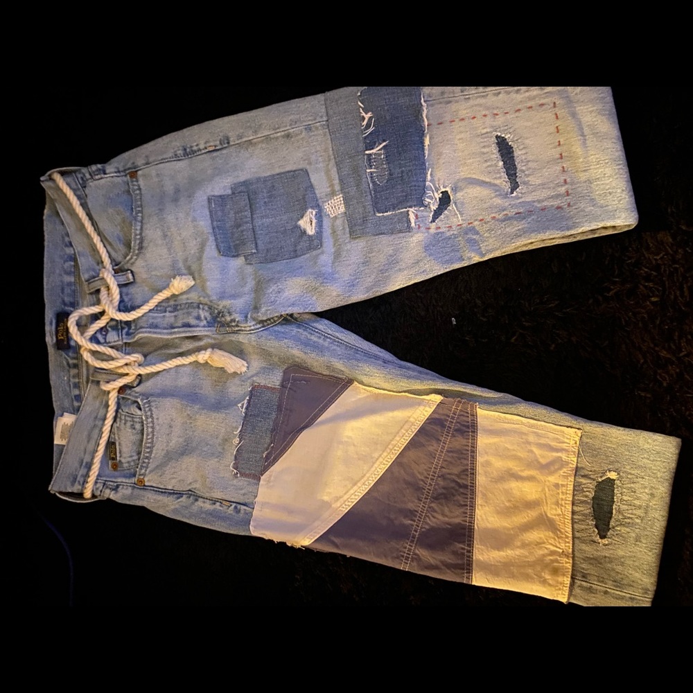 Polo patched jeans